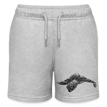 Kleine neugierige Schildkröte - Kinder Organic Joggingshorts Mini Bolter von Stanley/Stella - Grau meliert - Vorne