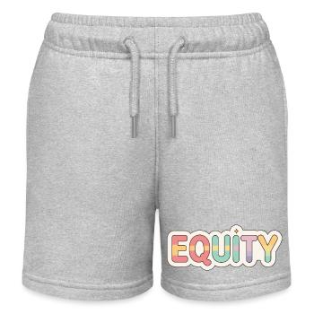 Rainbow Pastel Fairness - Kids Organic Sweat Shorts by Stanley/Stella - heather grey - Front