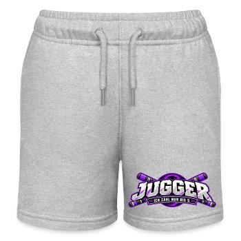 Jugger Zähle Bis 5 - Kinder Organic Joggingshorts Mini Bolter von Stanley/Stella - Grau meliert - Vorne