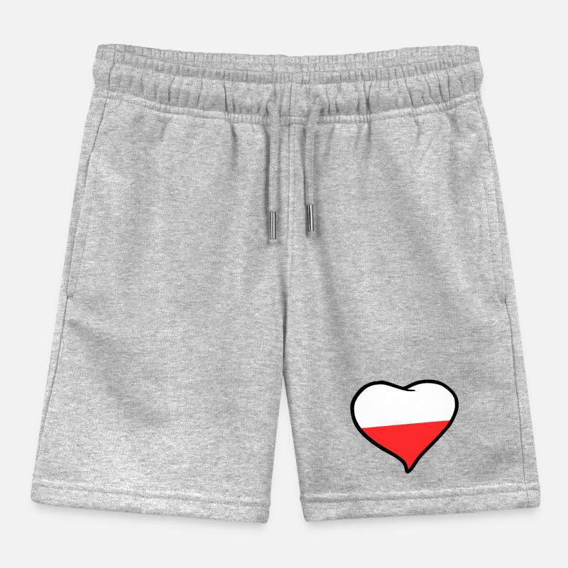 Drapeau Pologne Short de jogging enfant bio Stanley/Stella