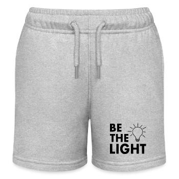 Be the light - Kids Organic Sweat Shorts by Stanley/Stella - heather grey - Front