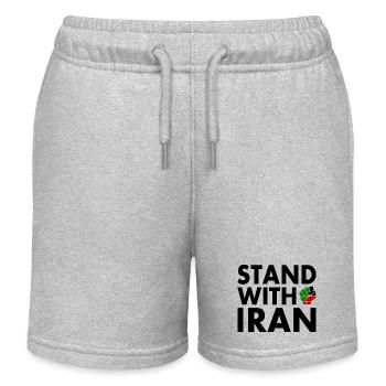 Stand with iran - Kids Organic Sweat Shorts by Stanley/Stella - heather grey - Front