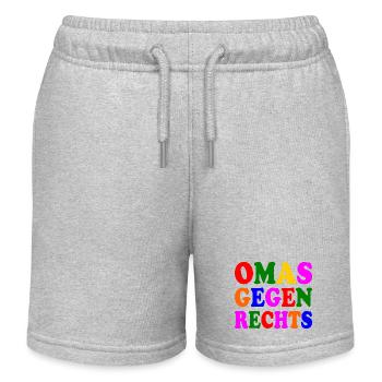 Omas gegen rechts - Kinder Organic Joggingshorts Mini Bolter von Stanley/Stella - Grau meliert - Vorne