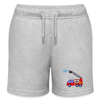 Feuerwehrfahrzeug mit Leiter und Wasser Kinder - Kinder Organic Joggingshorts Mini Bolter von Stanley/Stella - Grau meliert - Vorne
