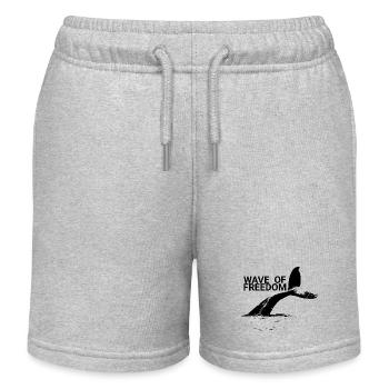 Vague de liberté - Short de jogging enfant bio Stanley/Stella - gris chiné - Devant