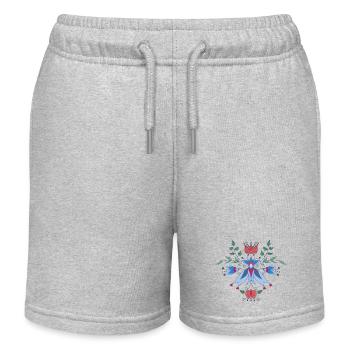 Arrangement de fleurs fantaisie - Short de jogging enfant bio Stanley/Stella - gris chiné - Devant