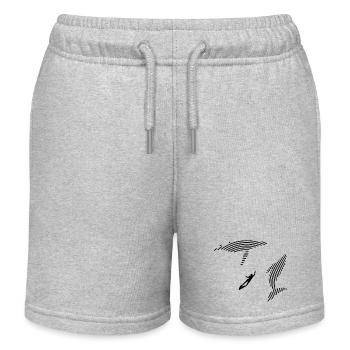 Diving with whales - Kids Organic Sweat Shorts by Stanley/Stella - heather grey - Front
