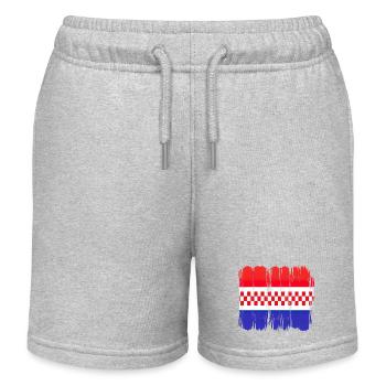 Kroatien hrvatska kroatien hrv hr zagreb geteilte Flagge - Kinder Organic Joggingshorts Mini Bolter von Stanley/Stella - Grau meliert - Vorne