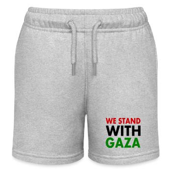 We stand with palestine - Kinder Organic Joggingshorts Mini Bolter von Stanley/Stella - Grau meliert - Vorne