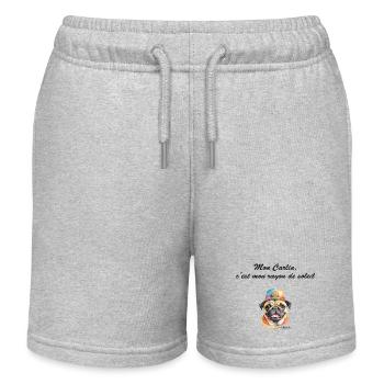 Carlin rayon de soleil - Short de jogging enfant bio Stanley/Stella - gris chiné - Devant