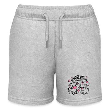 Compassion for all - Kinder Organic Joggingshorts Mini Bolter von Stanley/Stella - Grau meliert - Vorne
