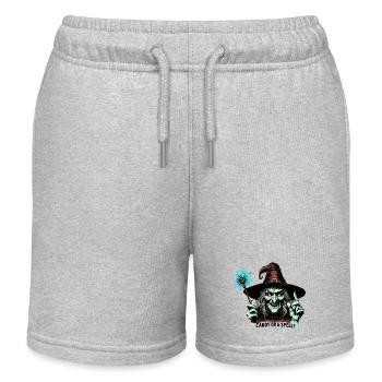 Süßigkeiten oder ein Zauber ?? - Kinder Organic Joggingshorts Mini Bolter von Stanley/Stella - Grau meliert - Vorne