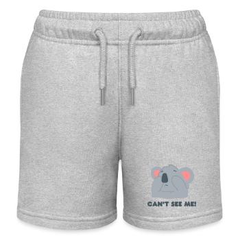 Koala Design "CAN´T SEE ME" - Kinder Organic Joggingshorts Mini Bolter von Stanley/Stella - Grau meliert - Vorne