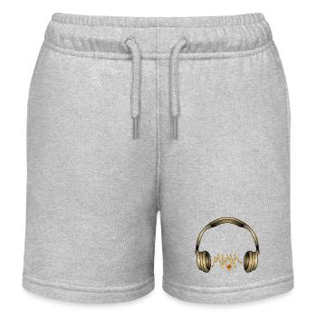 Earphone - Kids Organic Sweat Shorts by Stanley/Stella - heather grey - Front