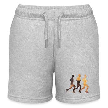 Cadeau parfait pour les athlètes d’endurance - Short de jogging enfant bio Stanley/Stella - gris chiné - Devant