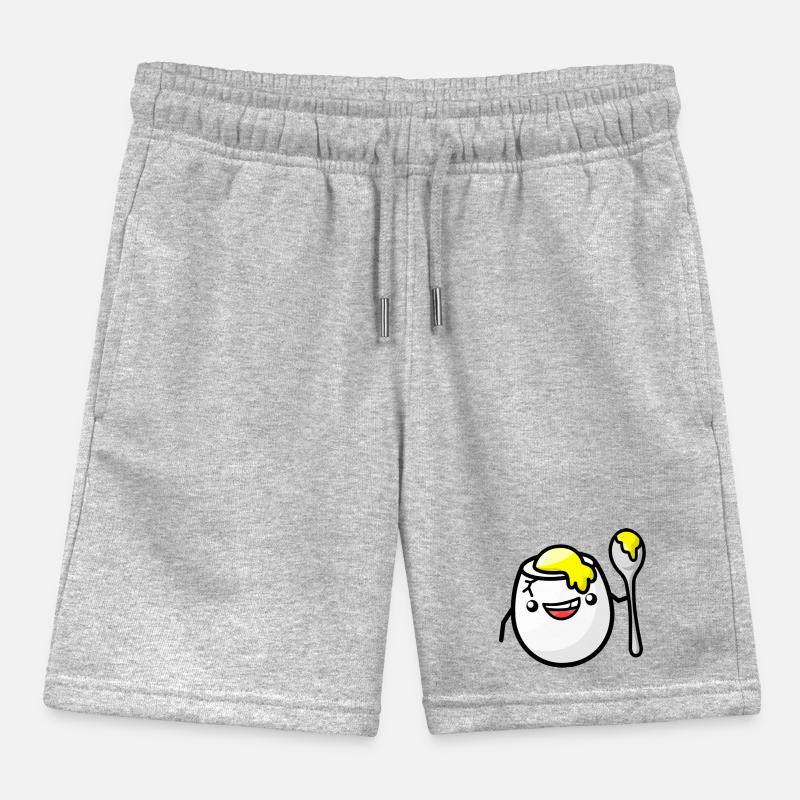 Breakfast egg while doing your hair Kids Organic Sweat Shorts by Stanley/Stella