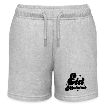 Eid Mubarak - Kids Organic Sweat Shorts by Stanley/Stella - heather grey - Front