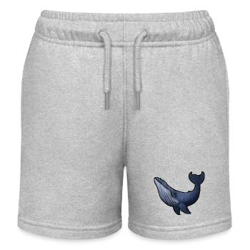 Baleine à bosse - Short de jogging enfant bio Stanley/Stella - gris chiné - Devant