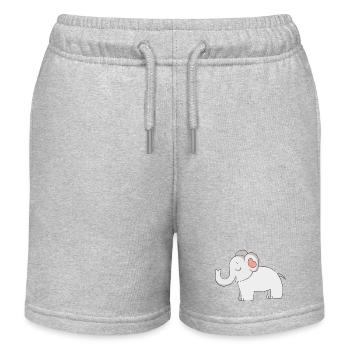 Elefant - Kinder Organic Joggingshorts Mini Bolter von Stanley/Stella - Grau meliert - Vorne