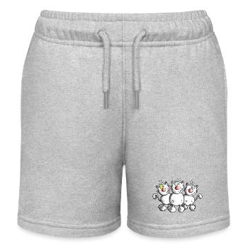 Trois Chats - Short de jogging enfant bio Stanley/Stella - gris chiné - Devant