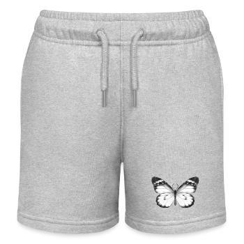 Papillon monochrome - Short de jogging enfant bio Stanley/Stella - gris chiné - Devant
