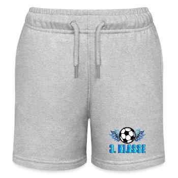 3. Klasse Fußball | GRUNDSCHULE SPORT - Kinder Organic Joggingshorts Mini Bolter von Stanley/Stella - Grau meliert - Vorne