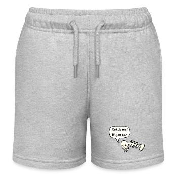 Angeln - Catch me if you can - Kinder Organic Joggingshorts Mini Bolter von Stanley/Stella - Grau meliert - Vorne