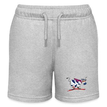BAVARIAN UNICORN - Ski - Kids Organic Sweat Shorts by Stanley/Stella - heather grey - Front