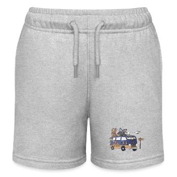 Kuesten Camper ahoi - Kinder Organic Joggingshorts Mini Bolter von Stanley/Stella - Grau meliert - Vorne