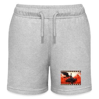 Séquence de film gothique créative en noir et blanc - Short de jogging enfant bio Stanley/Stella - gris chiné - Devant