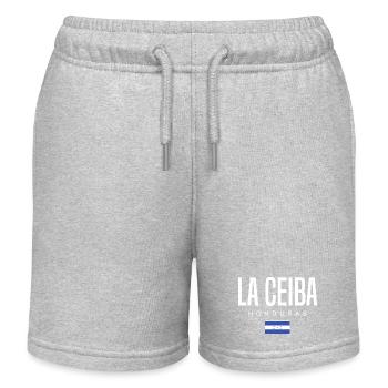 La Ceiba Honduras Hondurans - Kids Organic Sweat Shorts by Stanley/Stella - heather grey - Front