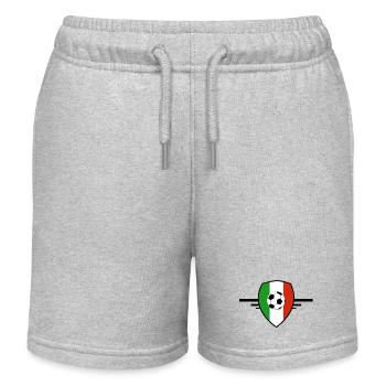 Italienischer Fußball-Schild-Abzeichen - Kinder Organic Joggingshorts Mini Bolter von Stanley/Stella - Grau meliert - Vorne
