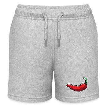 Chilli Chipotle Chilischote Jalapeno Scharf Chili - Kinder Organic Joggingshorts Mini Bolter von Stanley/Stella - Grau meliert - Vorne