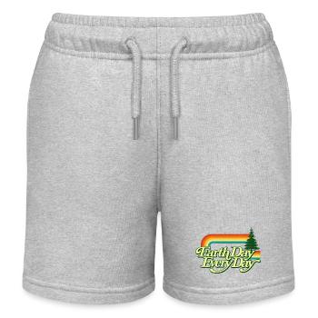 Earth Day Everyday Climate Awareness - Kids Organic Sweat Shorts by Stanley/Stella - heather grey - Front