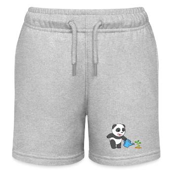 Arrosoir pour jardinier panda panda - Short de jogging enfant bio Stanley/Stella - gris chiné - Devant