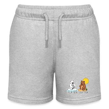 Polar Bear and Solar Bear are best Friends! - Kinder Organic Joggingshorts Mini Bolter von Stanley/Stella - Grau meliert - Vorne