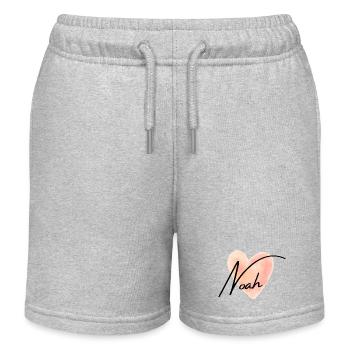Noah Nom pour le prénom de fille Baby Girl Baby Shower - Short de jogging enfant bio Stanley/Stella - gris chiné - Devant