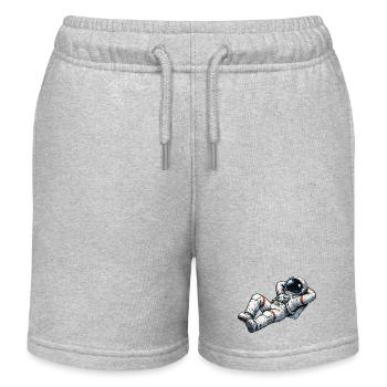 Relaxed astronaut in retro design - Kids Organic Sweat Shorts by Stanley/Stella - heather grey - Front