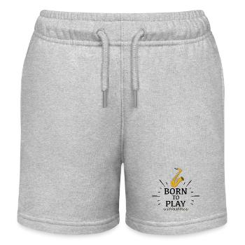 Saxophone - Short de jogging enfant bio Stanley/Stella - gris chiné - Devant
