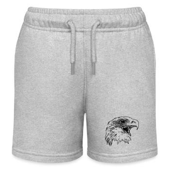Tête d’aigle - Oiseau de prédant Royal Vector - Short de jogging enfant bio Stanley/Stella - gris chiné - Devant