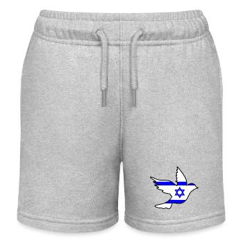 Israel - Short de jogging enfant bio Stanley/Stella - gris chiné - Devant