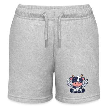Angel Cow Sky Wings - Short de jogging enfant bio Stanley/Stella - gris chiné - Devant
