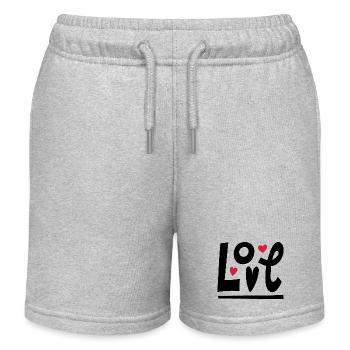 Love - Kids Organic Sweat Shorts by Stanley/Stella - heather grey - Front
