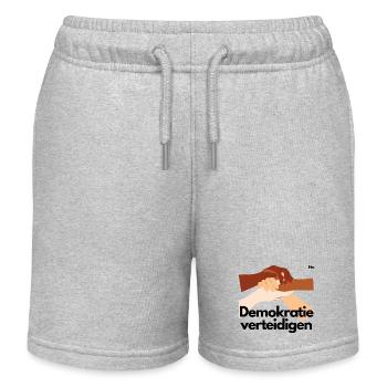 Demokratie verteidigen - Kinder Organic Joggingshorts Mini Bolter von Stanley/Stella - Grau meliert - Vorne