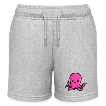 Octopus - Kinder Organic Joggingshorts Mini Bolter von Stanley/Stella - Grau meliert - Vorne