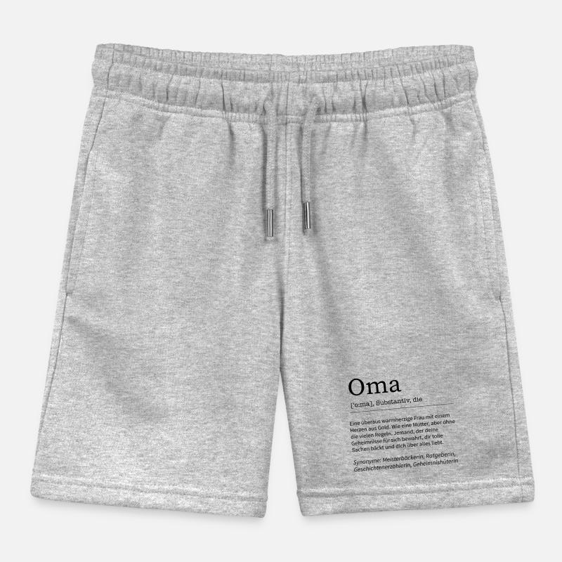 Oma Spruch Definition Großmutter Geschenkidee Kinder Organic Joggingshorts Mini Bolter von Stanley/Stella