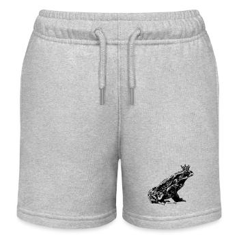 Crapaud couronné - Short de jogging enfant bio Stanley/Stella - gris chiné - Devant