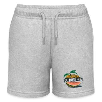 Melonen Schmugglerin Schwangerschaft Geschenkidee - Kinder Organic Joggingshorts Mini Bolter von Stanley/Stella - Grau meliert - Vorne