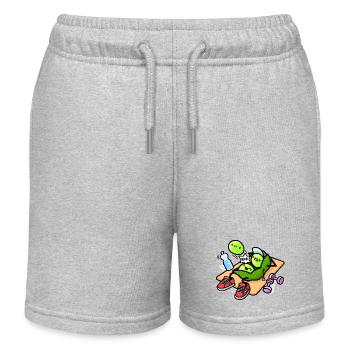 Gousse de pois kawaii pendant l’entraînement - Short de jogging enfant bio Stanley/Stella - gris chiné - Devant