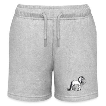 Niedlicher Andalusier - Kinder Organic Joggingshorts Mini Bolter von Stanley/Stella - Grau meliert - Vorne